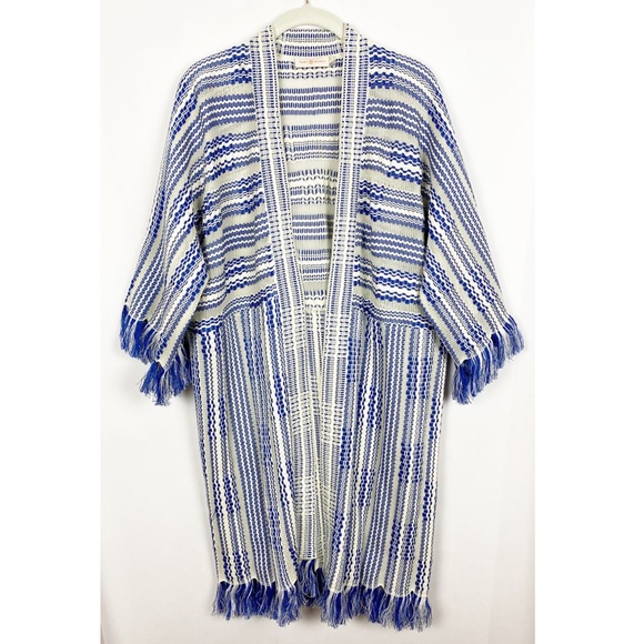 Tory Burch Open Front Fringe Cardigan - Picture 2 of 7